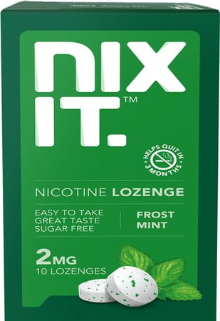 Nixit Nicotine Frost Mint Lozenges 2mg Sugar Free (Pack Of 40) - Helps Quit Smoking