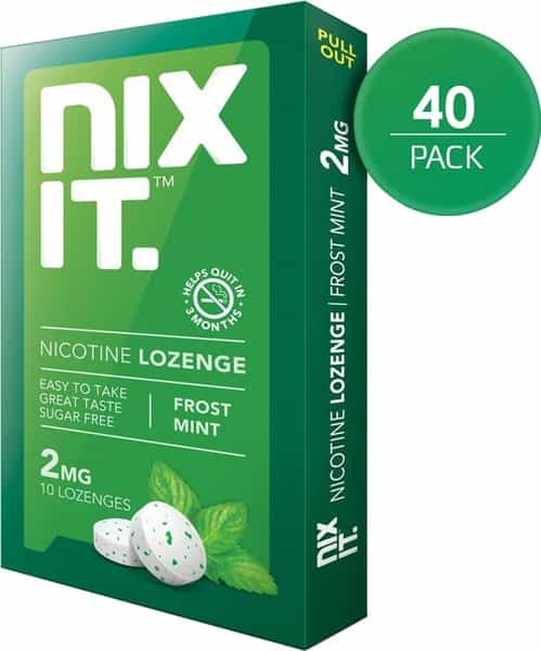 Nixit Nicotine Frost Mint Lozenges 2Mg Sugar Free (Pack Of 40) - Helps Quit Smoking
