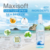 Maxisoft Sea Breeze Sanitizer Spray | Aloe Vera Neem & Vitamin E (120 Ml Pack Of 12)
