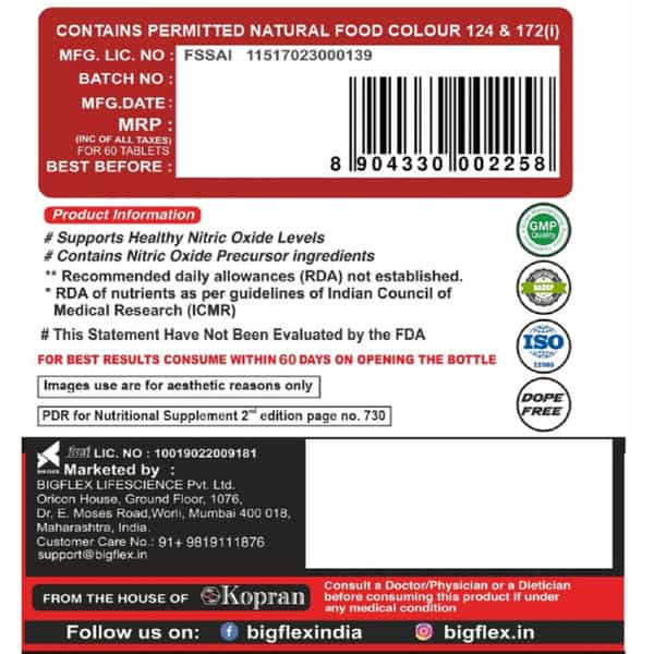 Pharmgrade Healthy Living Aakg 60Tabs Red Series