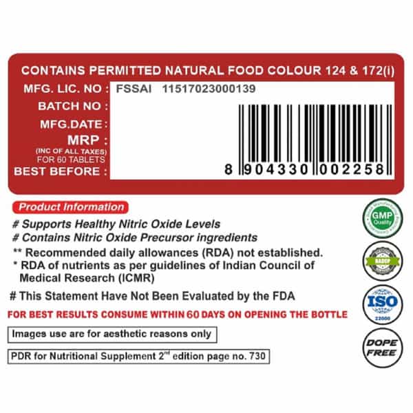 Pharmgrade Healthy Living Aakg 60Tabs Red Series