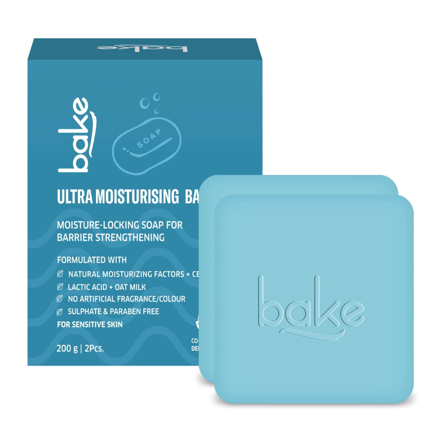 Bake Ultra Moisturizing Soap With Oat Milk For Sensitive Skin (Pack Of 2)