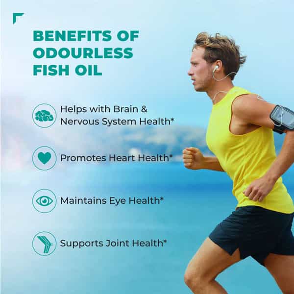 Swisse Ultiboost Odourless Strength Wild Fish Oil -Omega 3 -Heart Brain & Eye Health- 90 Caps