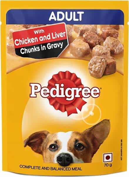 Pedigree Adult Pouch Chicken & Liver Chunks 70 Gm