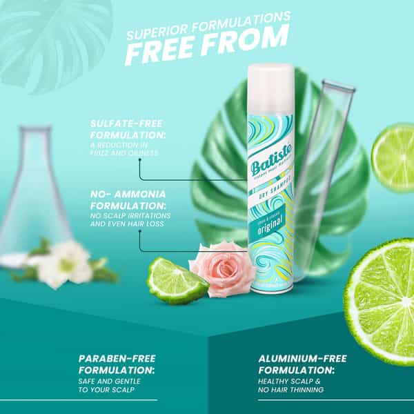 Batiste Instant Hair Refresh Dry Shampoo - Clean & Classic Original - 200Ml