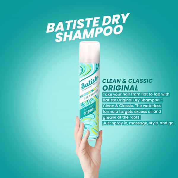 Batiste Instant Hair Refresh Dry Shampoo - Clean & Classic Original - 200Ml