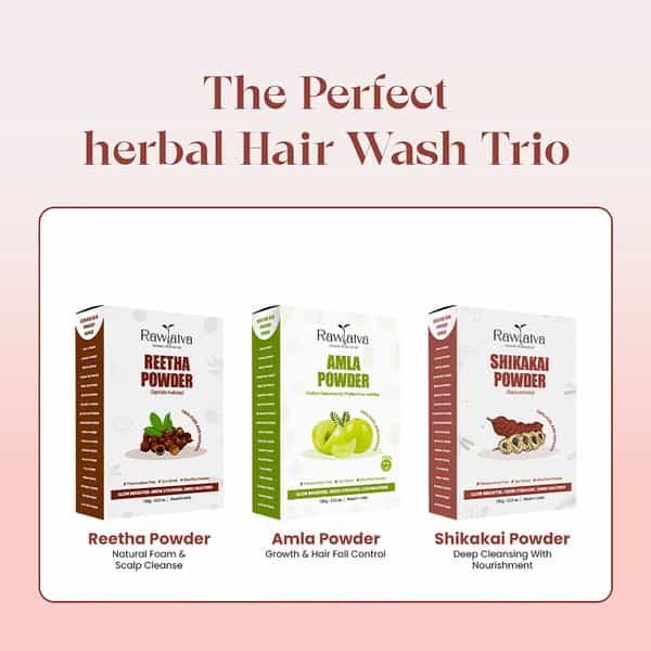 Raw Tatva Shikakai Powder For Hair Cleansing| Strengthening & Shine | All Hair Types | 100G