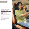 Betterhood Black Memory Foam Ergonomic Neck Support | Lumbar Back Supoprt And Seat Cushion Combo Car