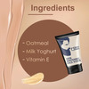Qraa Men Vitamin C Skin Whitening Face Scrub With Yogurt And Oatmeal | 100 G