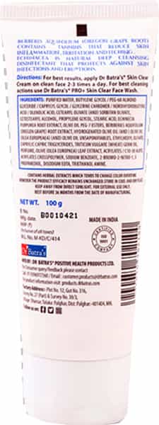 Dr Batra's Skin Clear Cream Enriched With Berberies Aquifolium And Echinacea - 100 Gm