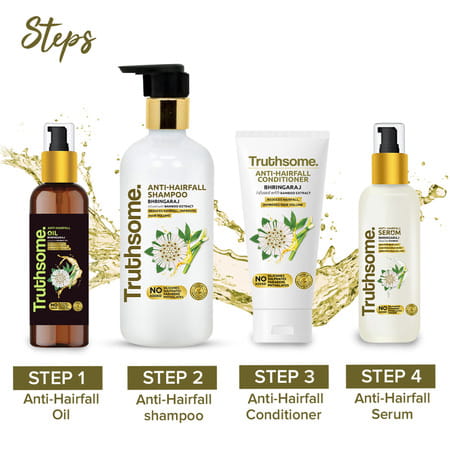 Truthsome Anti-Hairfall Shampoo With Bhringaraj And Bamboo Extract | 300 Ml