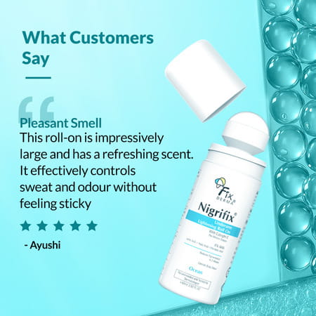 Fixderma Nigrifix Underarm Ocean Roll On With 6% Aha,Lactic Acid Brightens Underarm 60 Ml