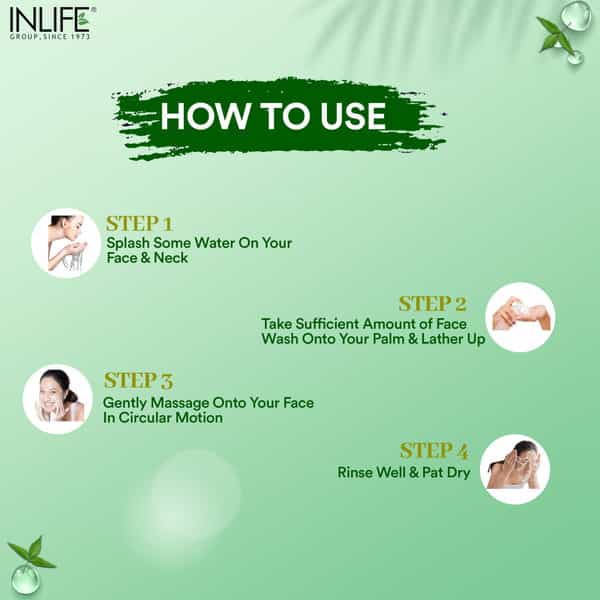 Inlife Anti Acne Face Wash With Neem ,Glowing Skin | All Skin Types, Paraben & Sulphate Free, 250Ml