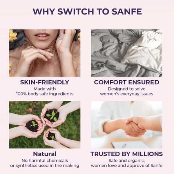 Sanfe Natural Intimate Wash 3 In 1 - - Lavender & Chamomile (100Ml)