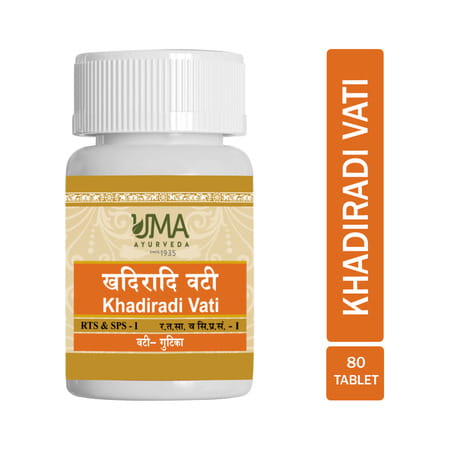 Uma Ayurveda Khadaradi Vati Ayurvedic Tablets 80 Tab