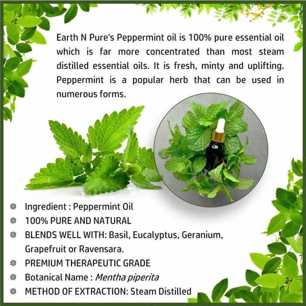 Earth N Pure Peppermint Essential Oil (15 Ml) (15 Ml)