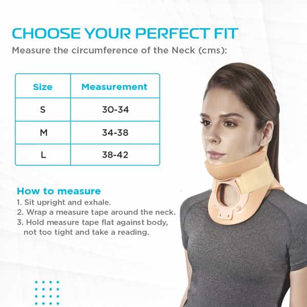 Vissco Cervical Collar (Philadelphia) |Provides Firm Support & Prevents Neck Movement -Small(Beige)