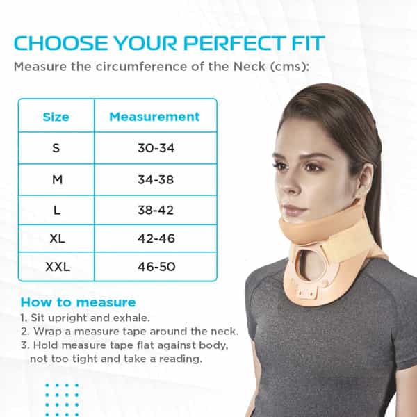 Vissco Cervical Collar (Philadelphia) |Provides Firm Support & Prevents Neck Movement -Small(Beige)
