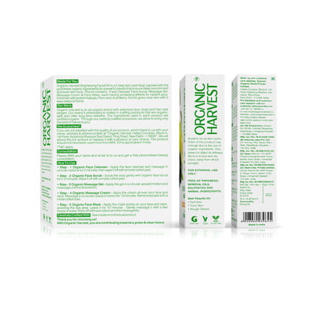 Organic Harvest Brightening Facial Kit For Women Infused | Kakadu Plum & Acai Berry Extracts | 40gm