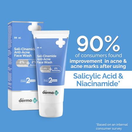 The Derma Co Sali - Cinamide Anti - Acne Face Wash With Salicylic Acid & Niacinamide - 80ml