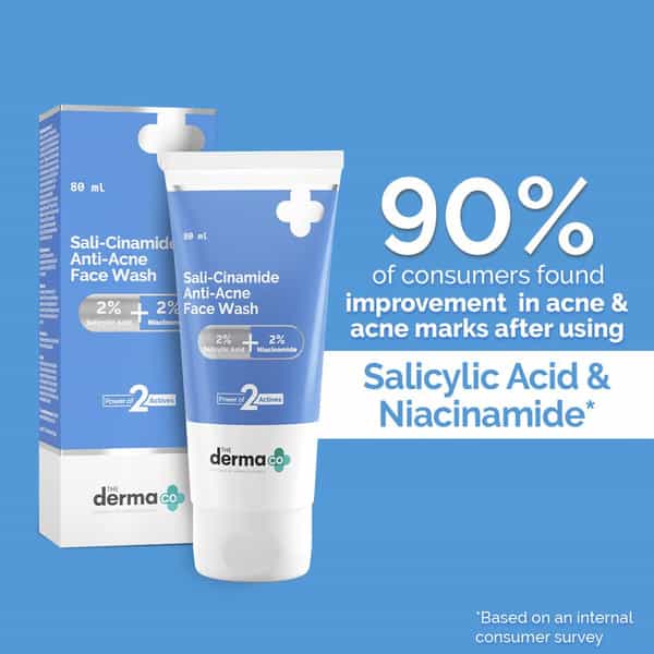 The Derma Co Sali - Cinamide Anti - Acne Face Wash With Salicylic Acid & Niacinamide - 80Ml
