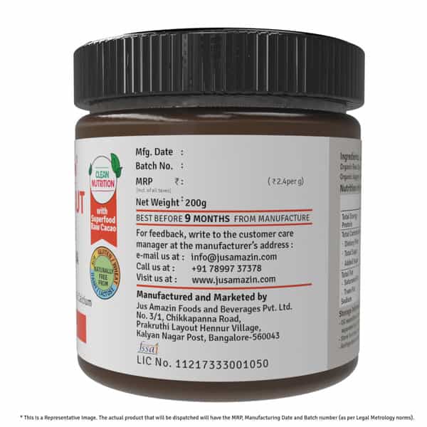 Jus Amazin Creamy Hazelnut Spread - Choco Mania (200G) 3X More Protein