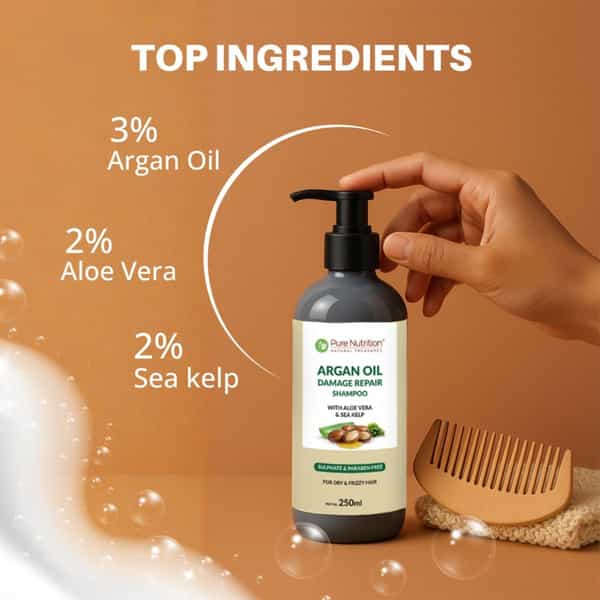 Pure Nutrition Argan Oil Damage Repair Shampoo 250 Ml