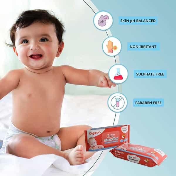 Pigeon Baby Skincare Wipes - 72 Sheets