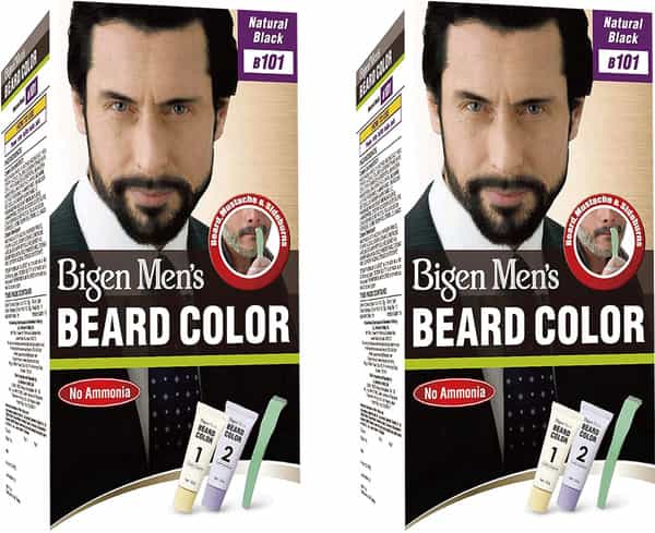 Bigen Men's Beard Color Natural Black B101 40G (Pack Of 2)