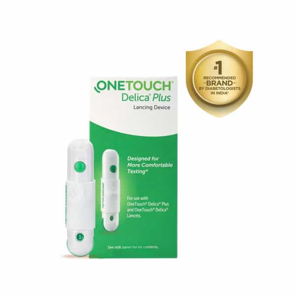 Onetouch Delica Plus Lancing Device| For Virtually Pain Free Blood Glucose Testing