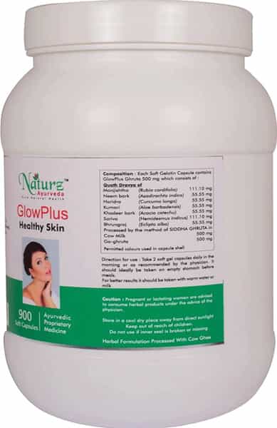 Naturz Ayurveda Glowplus - 900 Capsules (Pack Of 2)