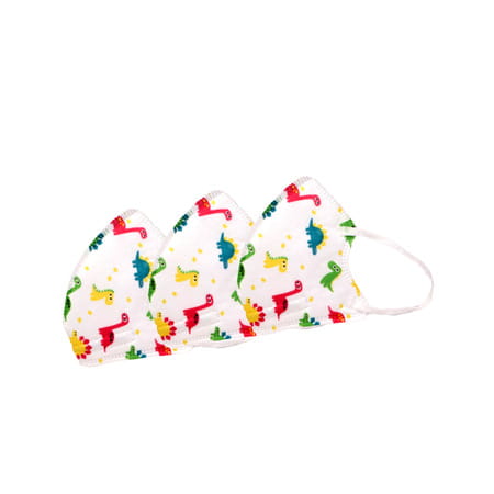 Advind Healthcare Smog Guard N95 Kids Mask Without Valve (4-12 Years Kids) - Animal Print Pack Of 3