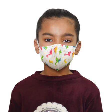 Advind Healthcare Smog Guard N95 Kids Mask Without Valve (4-12 Years Kids) - Animal Print Pack Of 3