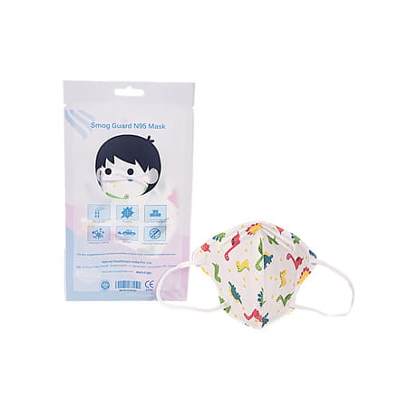 Advind Healthcare Smog Guard N95 Kids Mask Without Valve (4-12 Years Kids) - Animal Print Pack Of 3