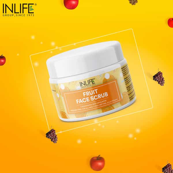 Inlife Fruit Face Scrub For Men And Women For Facial Body Paraben Free - 100 Grams