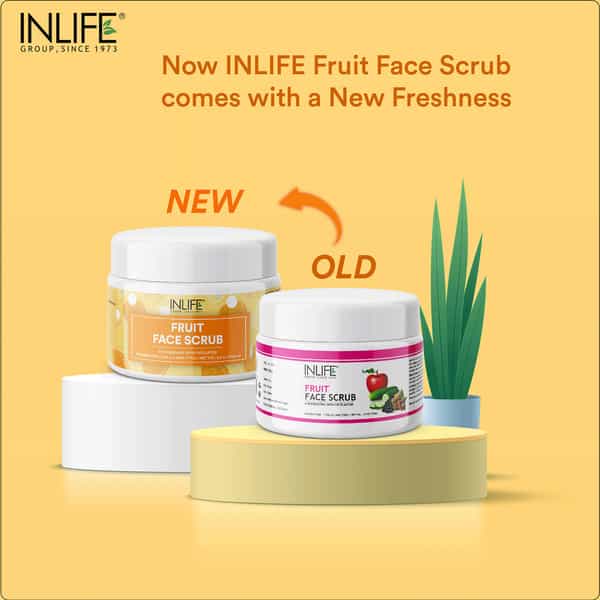 Inlife Fruit Face Scrub For Men And Women For Facial Body Paraben Free - 100 Grams