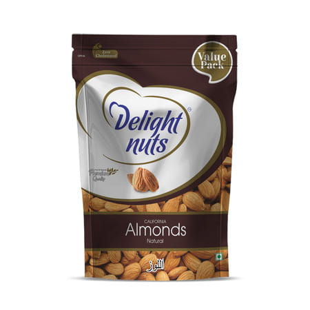Delight Nuts California Almonds Natural 500gm