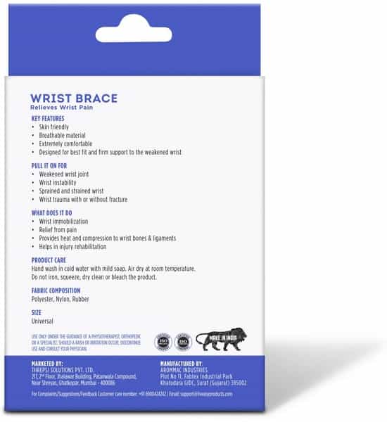 Liveasy Ortho Care Wrist Brace - Supports Wrist Joint And Relieves Pain - Universal Size