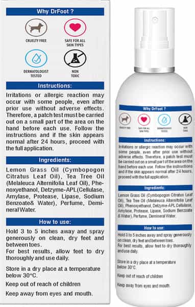 Dr Foot Probiotic Foot Odor Spray - 100Ml