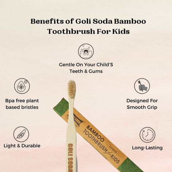 Goli Soda Bamboo Toothbrush For Kids (Pack Of 1)