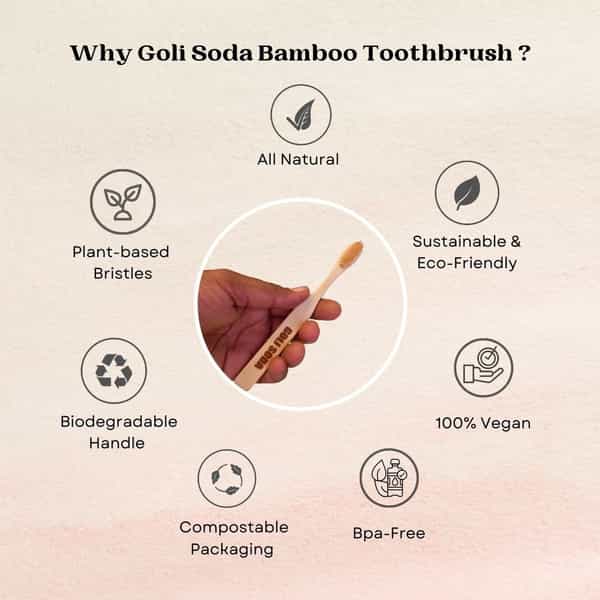 Goli Soda Bamboo Toothbrush For Kids (Pack Of 1)