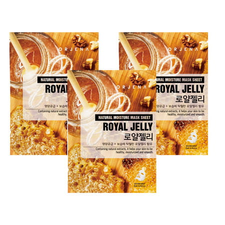 Orjena Natural Moisture Royal Jelly Mask Sheet - Pack Of 3