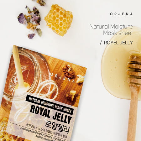 Orjena Natural Moisture Royal Jelly Mask Sheet - Pack Of 3