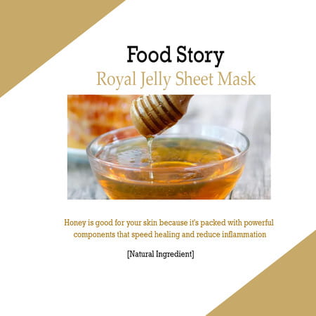 Orjena Natural Moisture Royal Jelly Mask Sheet - Pack Of 3