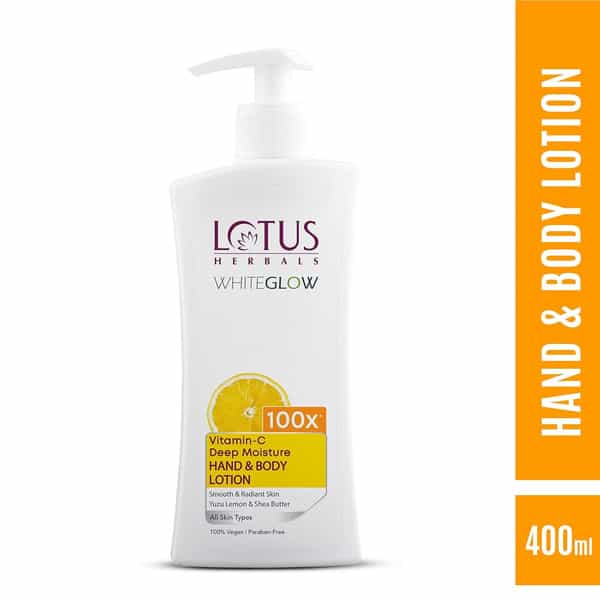 Lotus Herbals Whiteglow Vitamin C Deep Moisture Hand & Body Lotion 400Ml