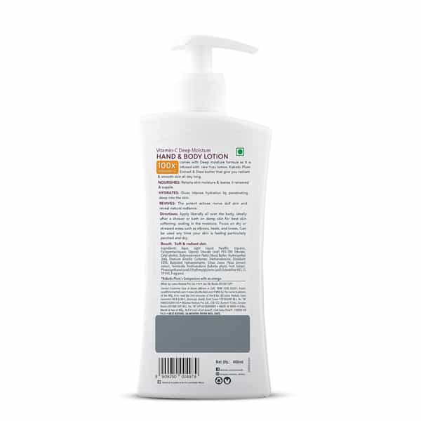 Lotus Herbals Whiteglow Vitamin C Deep Moisture Hand & Body Lotion 400Ml