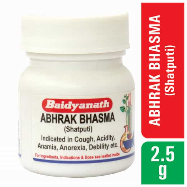Baidyanath Asli Ayurved Abhrak Bhasma (Shatputi) 2.5 Gm | For Cough & Cold