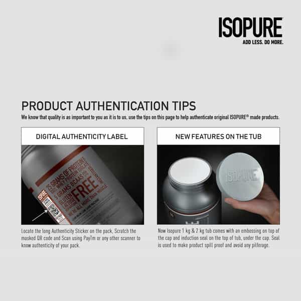Isopure Zero Carb Protein - 2.20 Lbs | 1 Kg (Unflavoured)