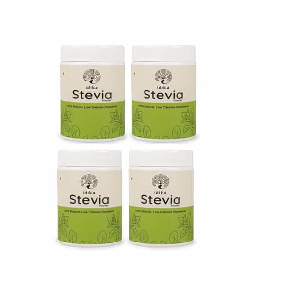 Idika Stevia 100 Gram Powder Diabetic Friendly 100% Natural Zero Calorie Sweetener (Pack Of 4)