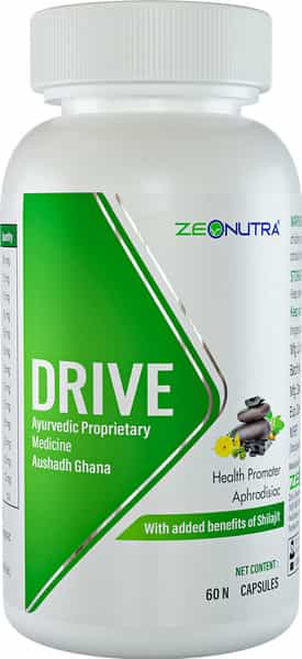 Zeonutra Drive |Health Supplement For Men| 60 Capsules Bottle
